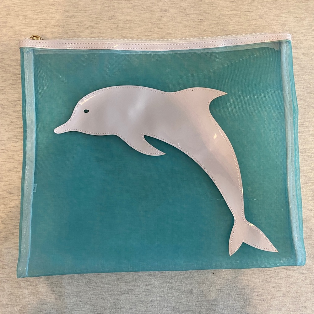 Lolo Mesh Zipper Dolphin Pouch beach blue